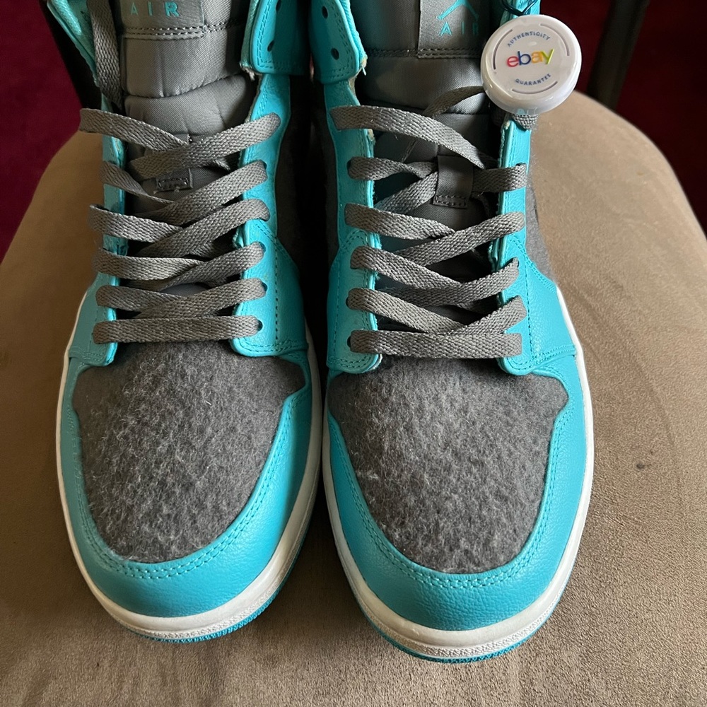 Nike air Jordan 1s  Gamma blue & grey wool